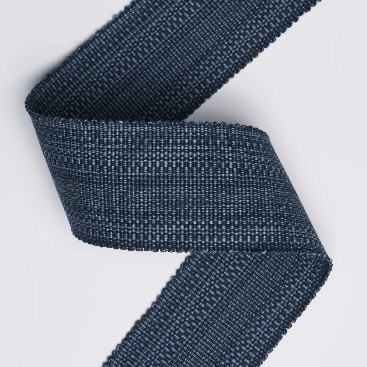 83962 | Cotton Strié Tape Wide - Indigo Schumacher Cotton Strié Tape Wide trim in Indigo (83962)