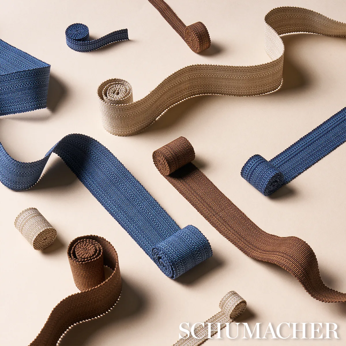 83961 | Cotton Strié Tape Wide - Sand Schumacher Cotton Strié Tape Wide trim in Sand (83961)