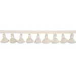 84690 | Cotton Tassel Fringe - Ivory Schumacher Cotton Tassel Fringe trim in Ivory (84690)