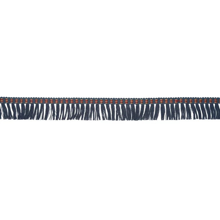 Schumacher Country Fringe trim in Denim (85561)