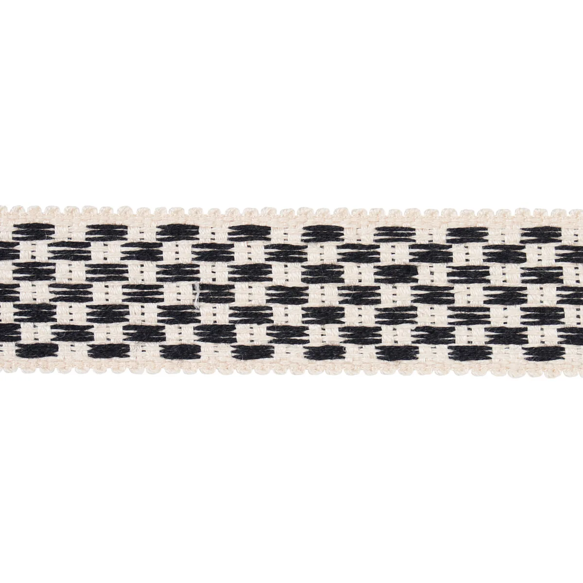 Schumacher Crawford Check Tape Medium trim in Basalt (81633)