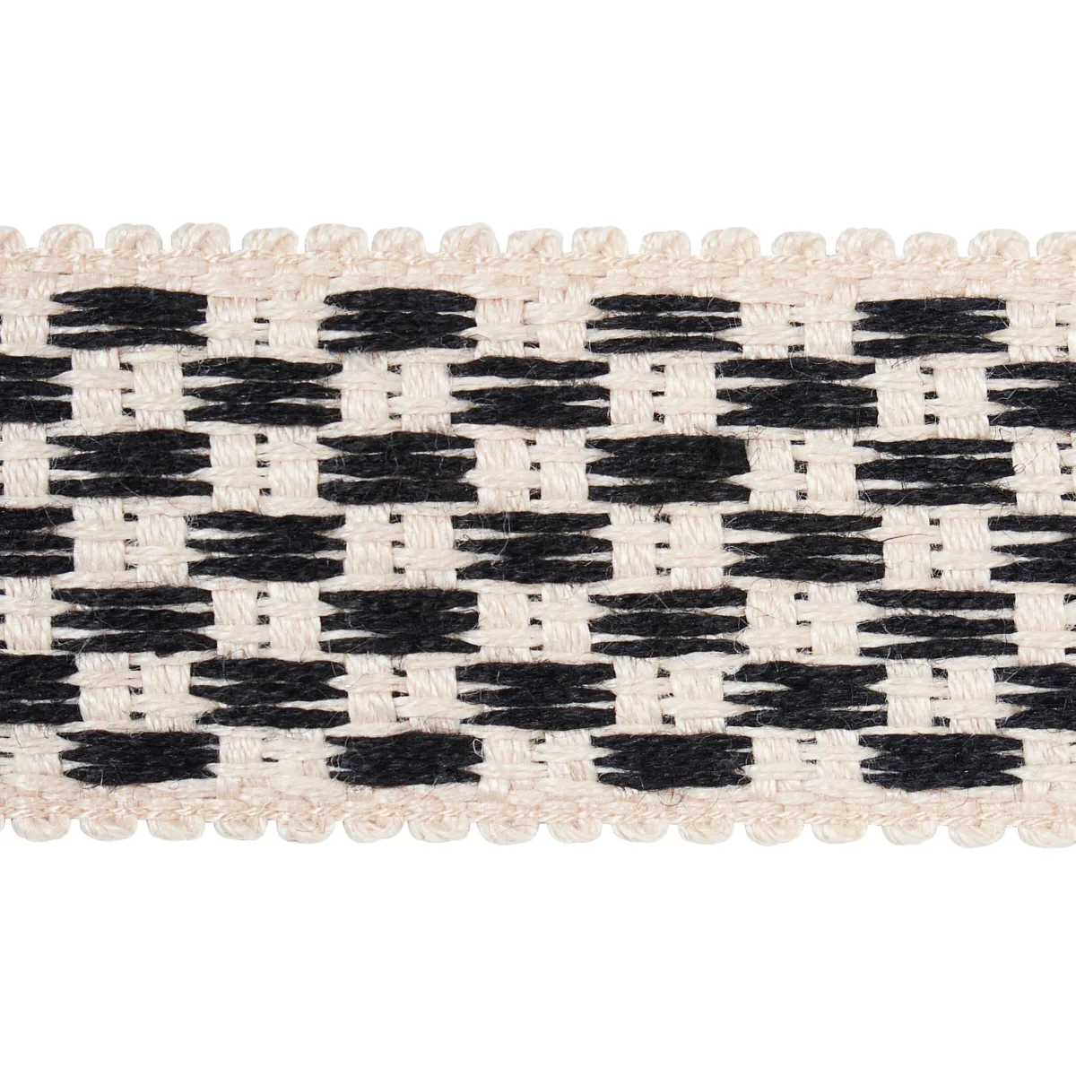 81633 | Crawford Check Tape Medium - Basalt Schumacher Crawford Check Tape Medium trim in Basalt (81633)