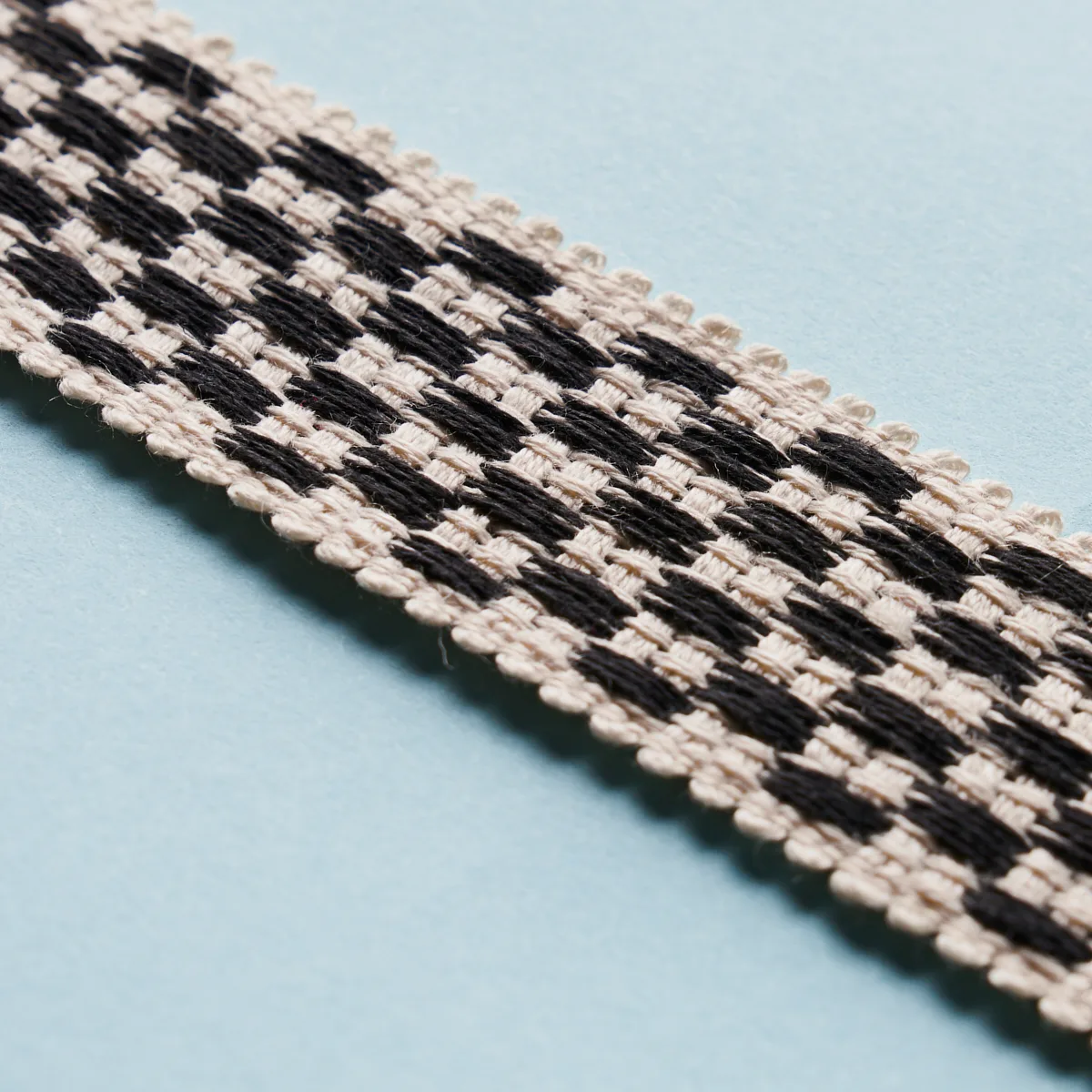 81633 | Crawford Check Tape Medium - Basalt Schumacher Crawford Check Tape Medium trim in Basalt (81633)