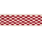 81631 | Crawford Check Tape Medium - Cornwallis Red Schumacher Crawford Check Tape Medium trim in Cornwallis Red (81631)