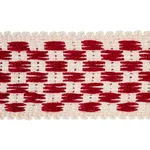 81631 | Crawford Check Tape Medium - Cornwallis Red Schumacher Crawford Check Tape Medium trim in Cornwallis Red (81631)