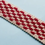 81631 | Crawford Check Tape Medium - Cornwallis Red Schumacher Crawford Check Tape Medium trim in Cornwallis Red (81631)