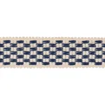 Schumacher Crawford Check Tape Medium trim in Indigo (81630)
