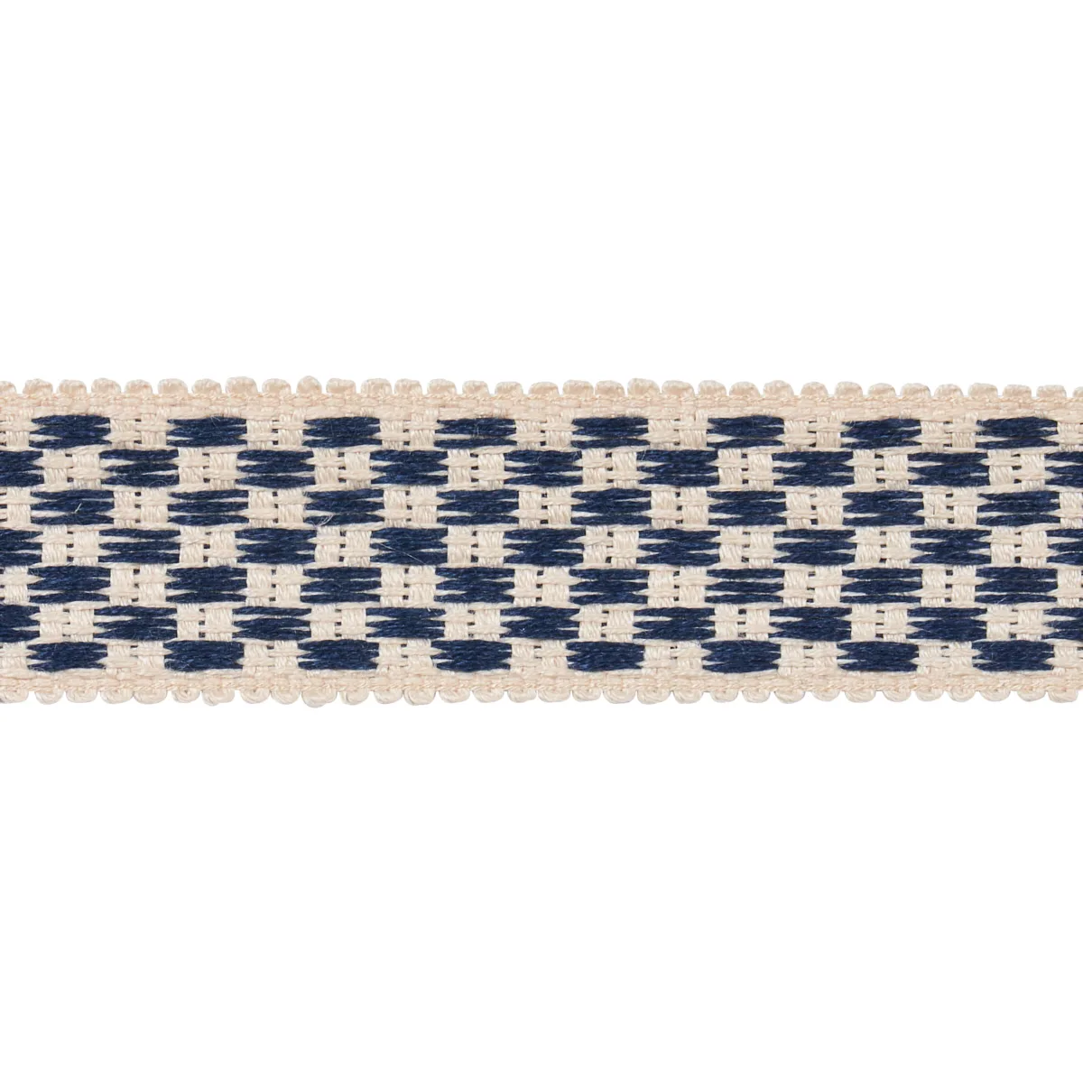 Schumacher Crawford Check Tape Medium trim in Indigo (81630)