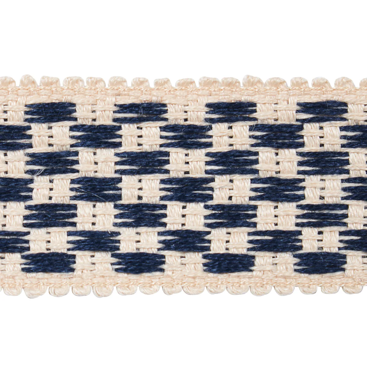 Schumacher Crawford Check Tape Medium trim in Indigo (81630)