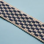 Schumacher Crawford Check Tape Medium trim in Indigo (81630)