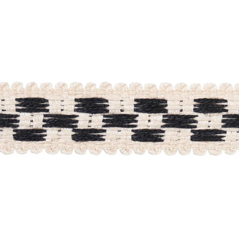 Schumacher Crawford Check Tape Narrow trim in Basalt (81623)