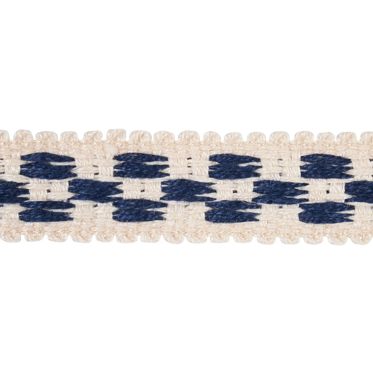 Schumacher Crawford Check Tape Narrow trim in Indigo (81620)
