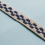 81620 | Crawford Check Tape Narrow - Indigo Schumacher Crawford Check Tape Narrow trim in Indigo (81620)