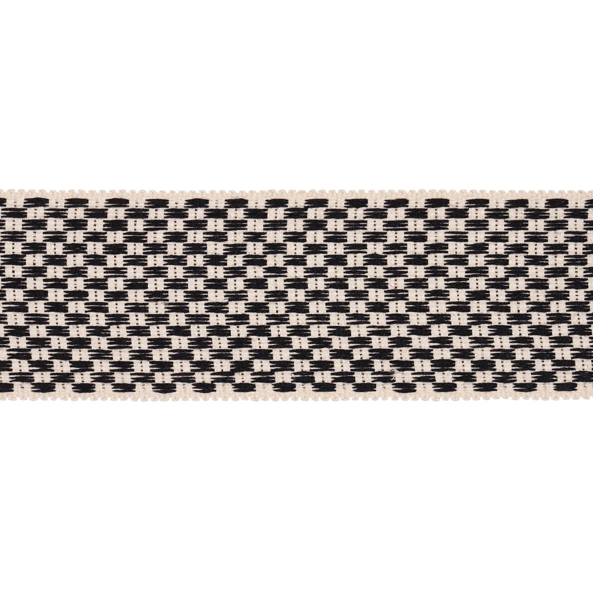 Schumacher Crawford Check Tape Wide trim in Basalt (81643)