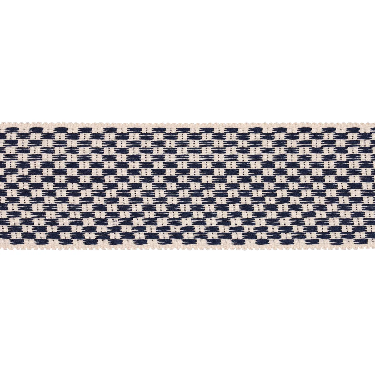 Schumacher Crawford Check Tape Wide trim in Indigo (81640)