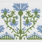 81661 | Custis Embroidered Tape - Chesapeake Schumacher Custis Embroidered Tape trim in Chesapeake (81661)