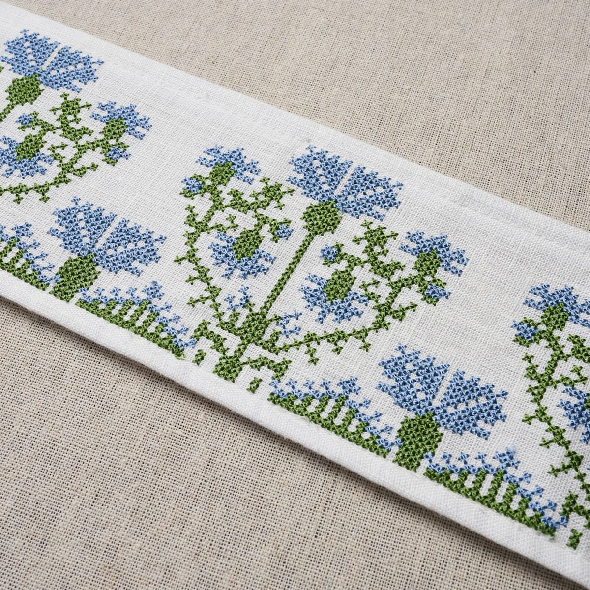 81661 | Custis Embroidered Tape - Chesapeake Schumacher Custis Embroidered Tape trim in Chesapeake (81661)