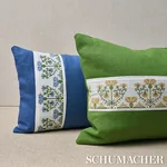 81661 | Custis Embroidered Tape - Chesapeake Schumacher Custis Embroidered Tape trim in Chesapeake (81661)