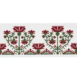 81660 | Custis Embroidered Tape - Claret Schumacher Custis Embroidered Tape trim in Claret (81660)