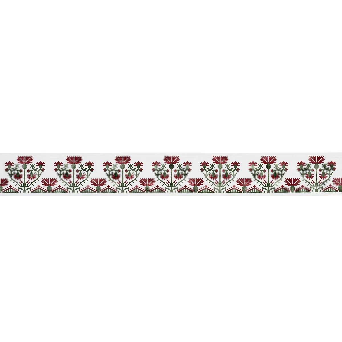 Schumacher Custis Embroidered Tape trim in Claret (81660)