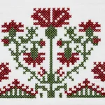 81660 | Custis Embroidered Tape - Claret Schumacher Custis Embroidered Tape trim in Claret (81660)