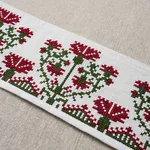 81660 | Custis Embroidered Tape - Claret Schumacher Custis Embroidered Tape trim in Claret (81660)