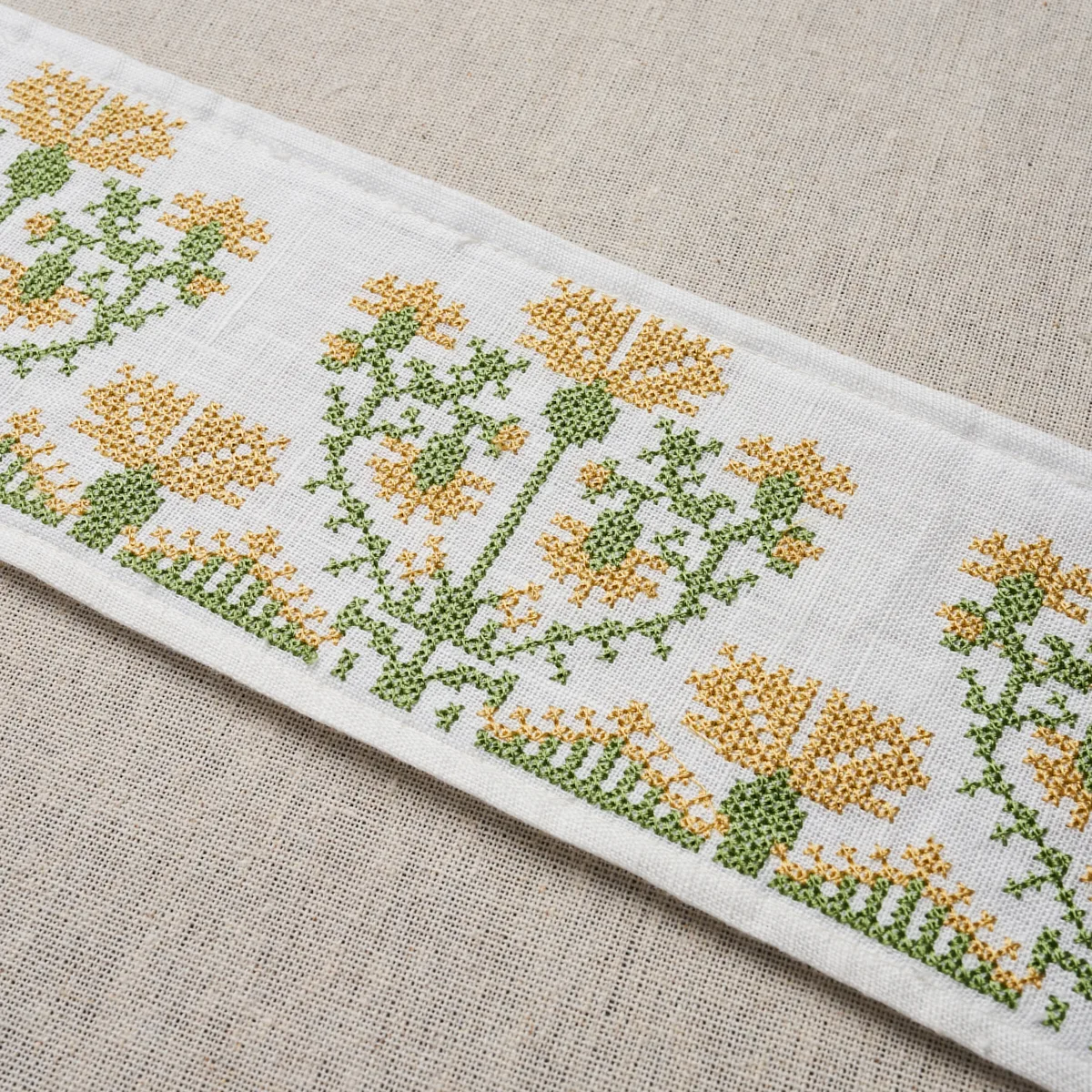 81663 | Custis Embroidered Tape - Marigold Schumacher Custis Embroidered Tape trim in Marigold (81663)
