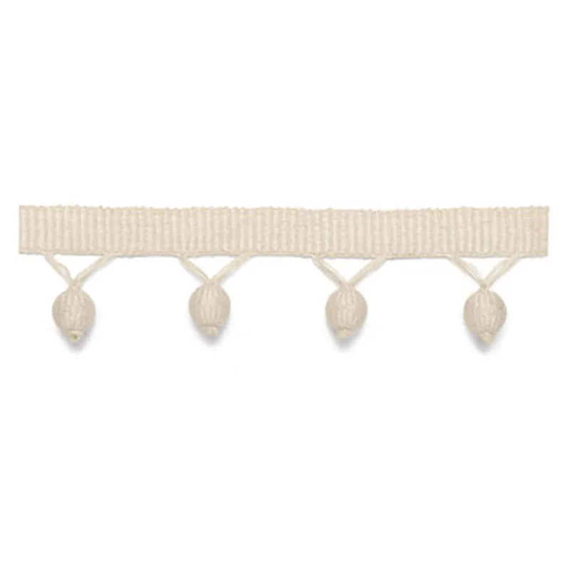 Schumacher Delray Bobble Fringe trim in Vanilla (63140)