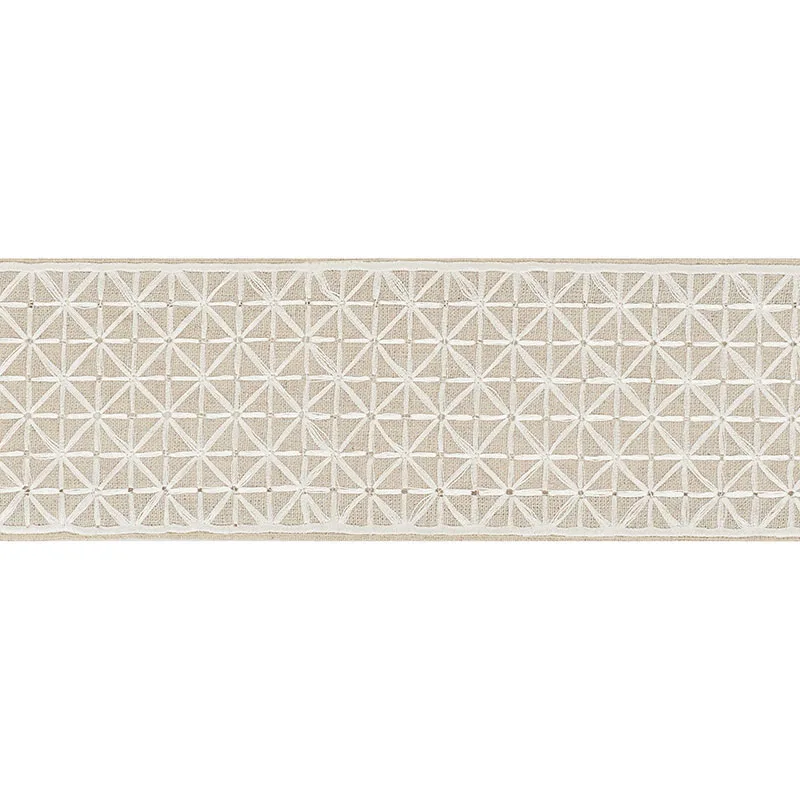 Schumacher Directoire Tape trim in Ivory on Natural (68645)