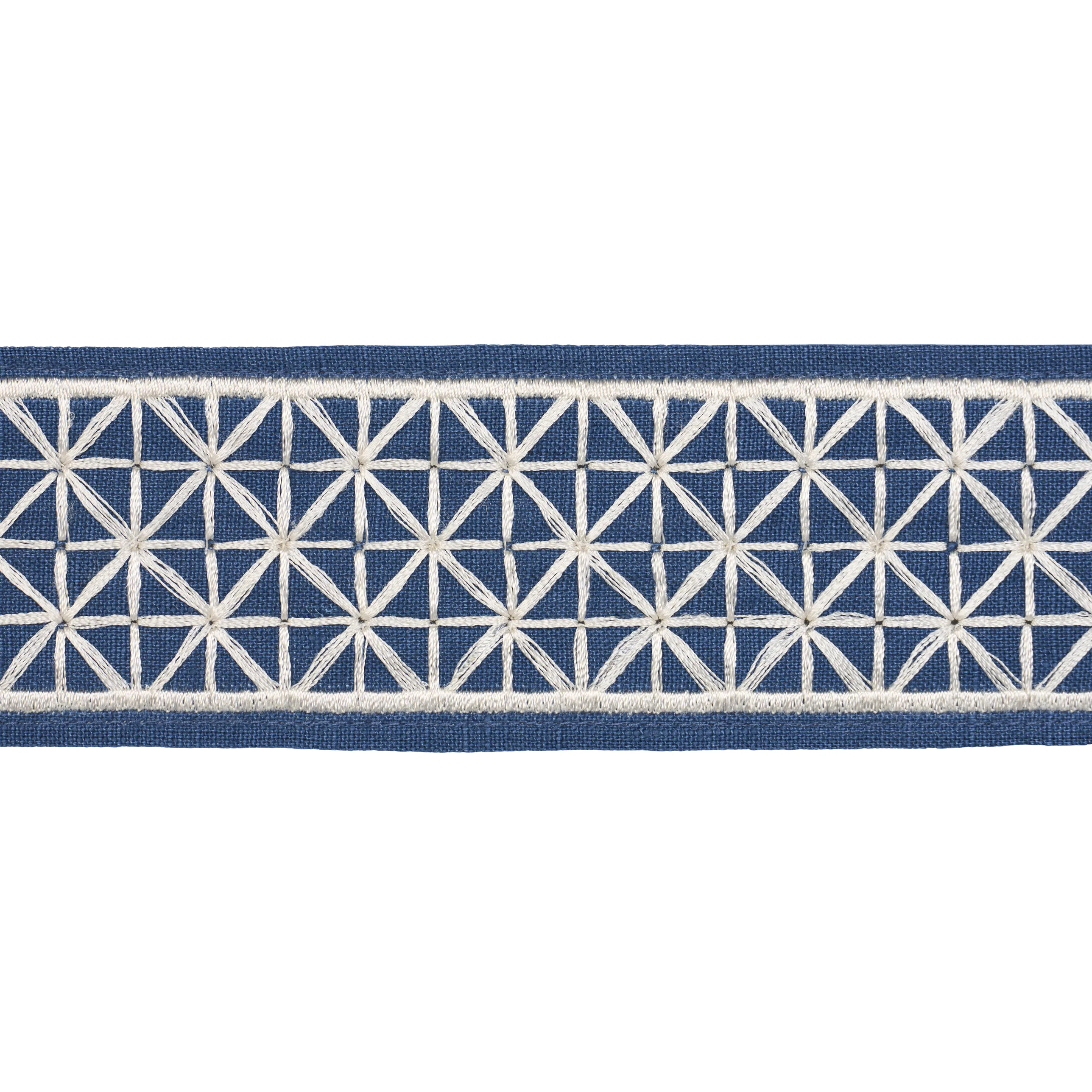 Schumacher Directoire Tape Narrow trim in Bleu Marine (83854)