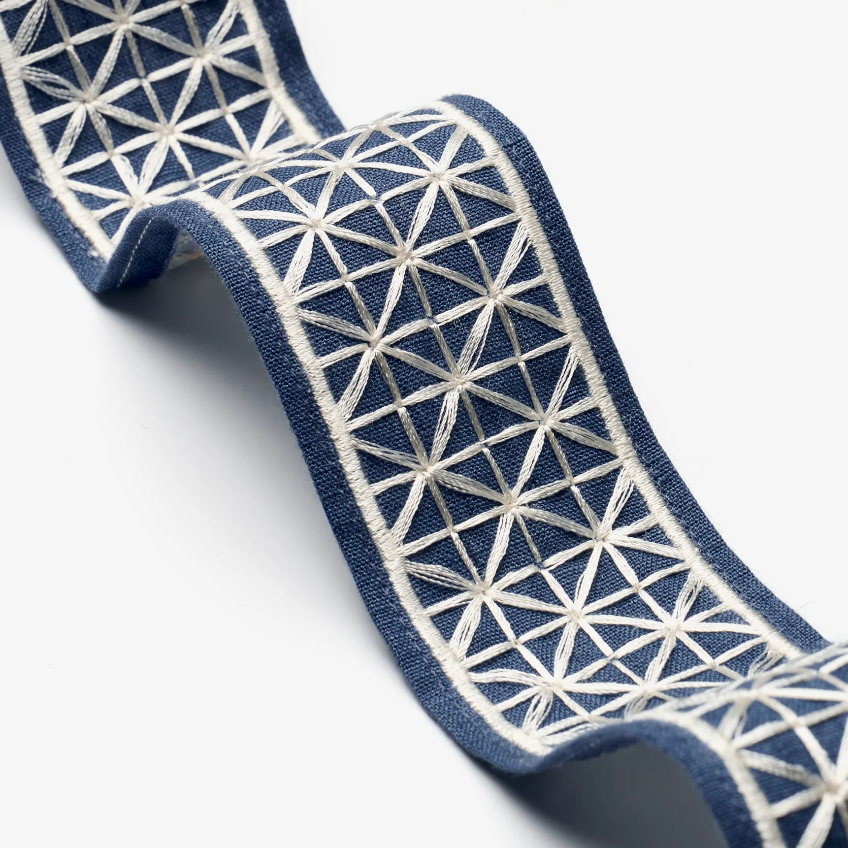 Schumacher Directoire Tape Narrow trim in Bleu Marine (83854)