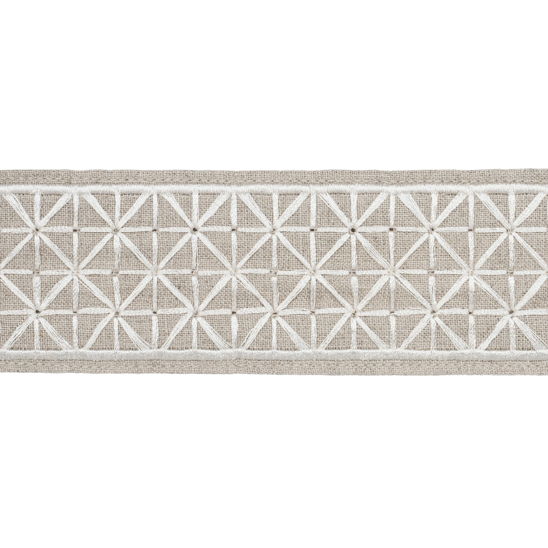 Schumacher Directoire Tape Narrow trim in Ivory on Natural (83850)