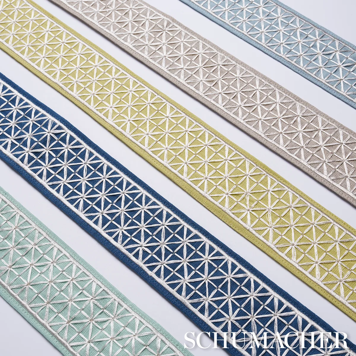 83851 | Directoire Tape Narrow - Sky Schumacher Directoire Tape Narrow trim in Sky (83851)