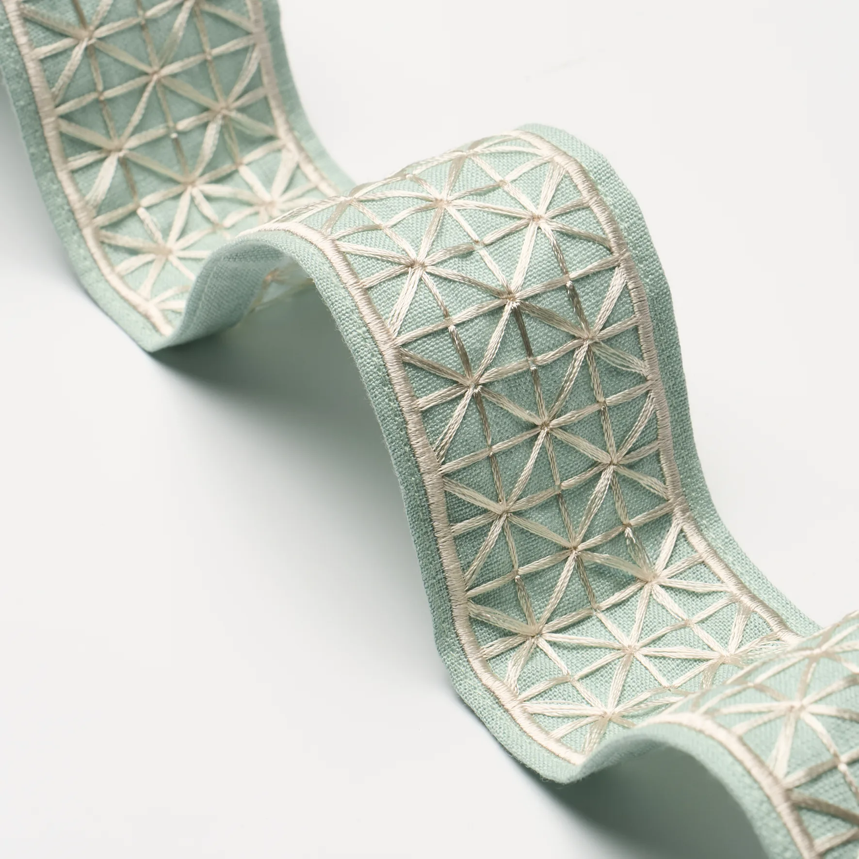 Schumacher Directoire Tape Narrow trim in Teal (83852)