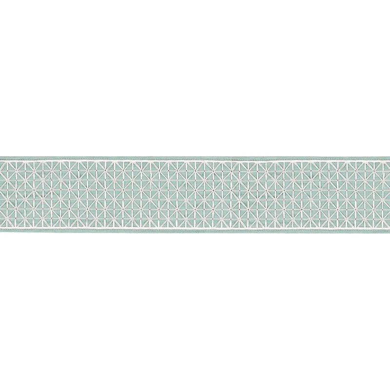 Schumacher Directoire Tape trim in Teal (68641)