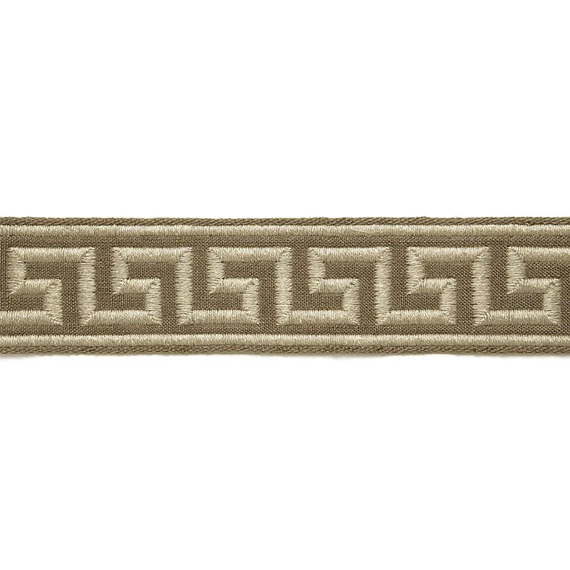 Schumacher Dominique Linen Tape trim in Greige (65560)