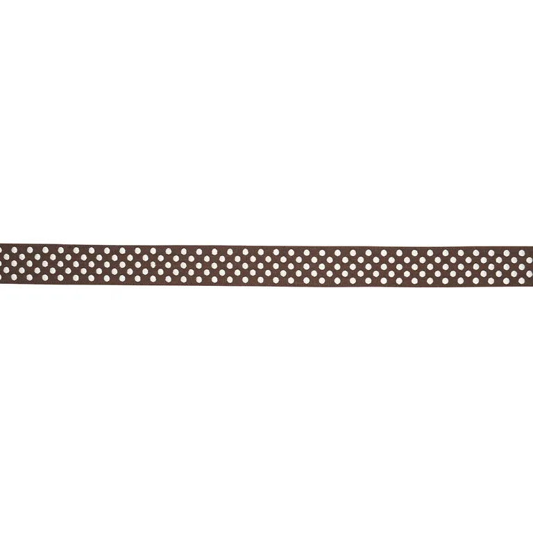 Schumacher Dotted Embroidered Tape trim in Brown (86294)