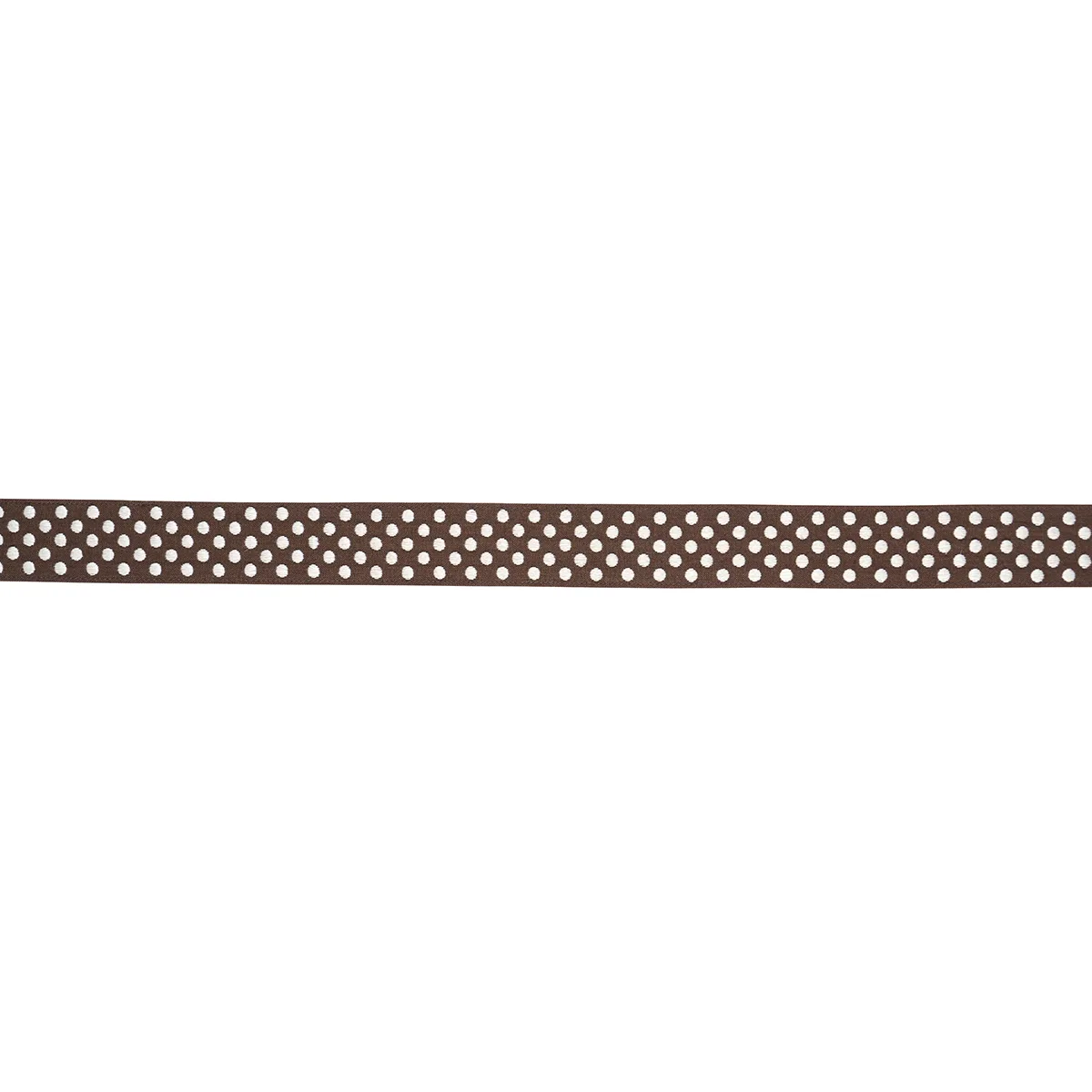 Schumacher Dotted Embroidered Tape trim in Brown (86294)