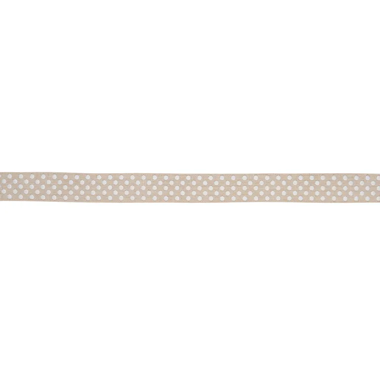 Schumacher Dotted Embroidered Tape trim in Natural (86290)