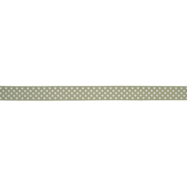 Schumacher Dotted Embroidered Tape trim in Sage (86293)
