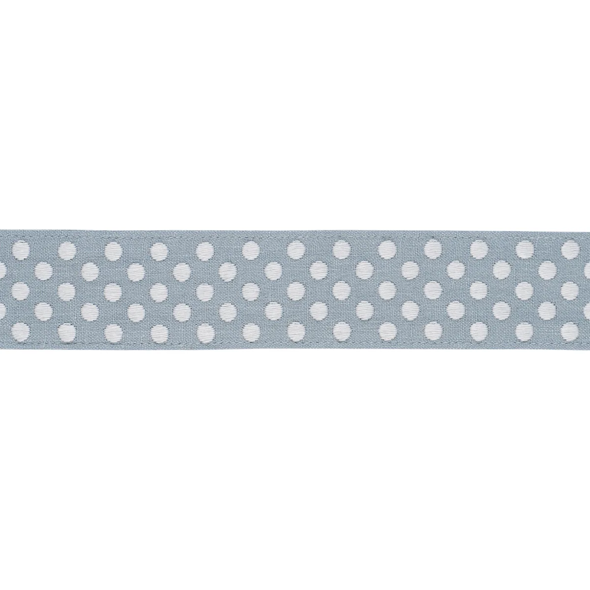 Schumacher Dotted Embroidered Tape trim in Sky (86292)