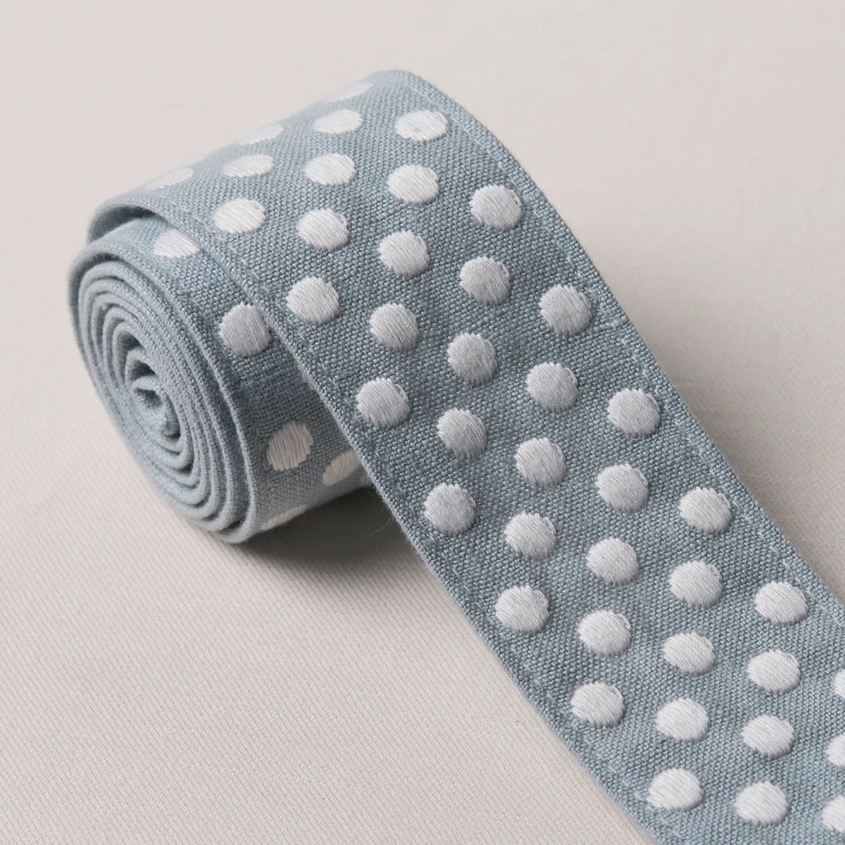 86292 | Dotted Embroidered Tape - Sky Schumacher Dotted Embroidered Tape trim in Sky (86292)