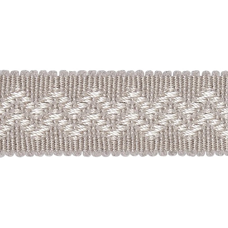 Schumacher Ebba Tape trim in Dove (80291)