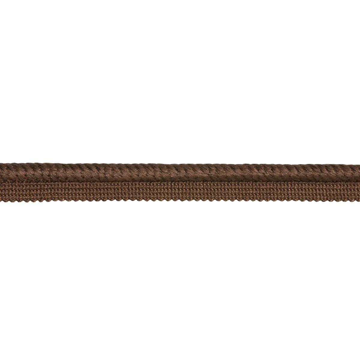 Schumacher Edmond Linen Lip Cord trim in Brown (65412)