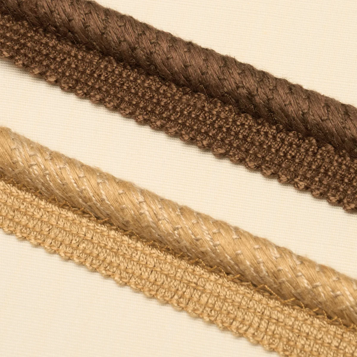 65412 | Edmond Linen Lip Cord - Brown Schumacher Edmond Linen Lip Cord trim in Brown (65412)