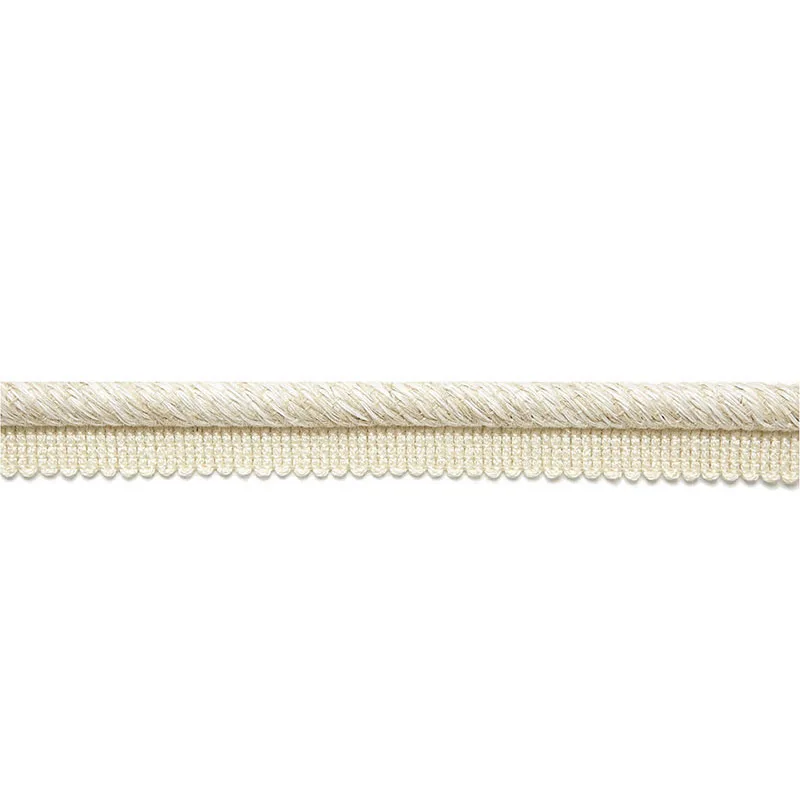 Schumacher Edmond Linen Lip Cord trim in Oat (65410)