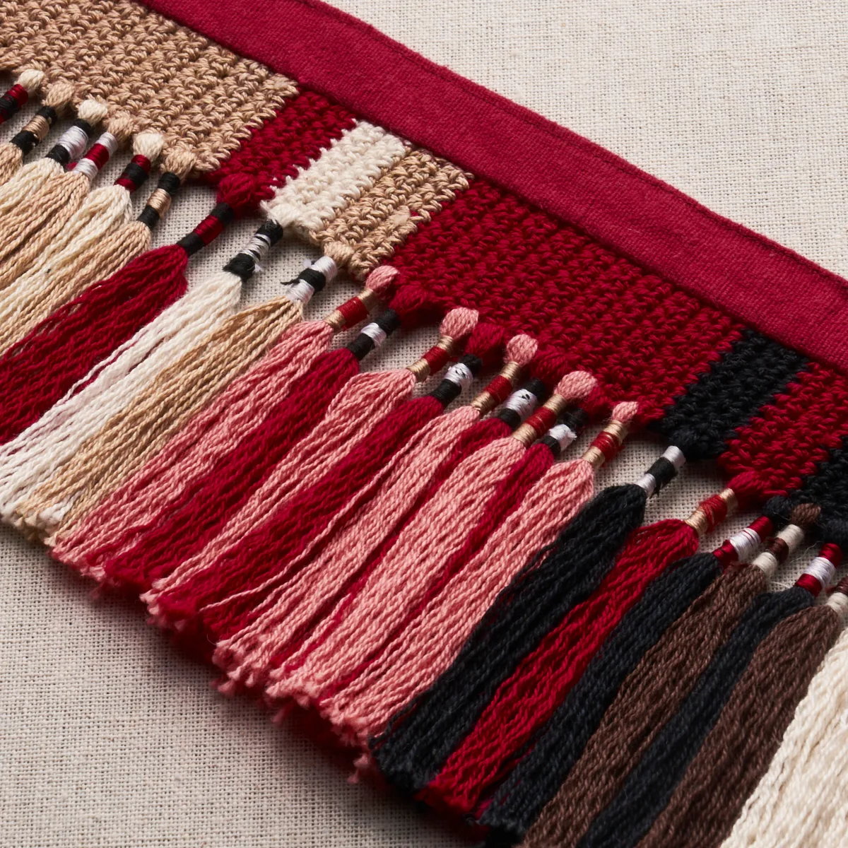 82520 | El Morocco Handmade Tassel Trim - Warm Multi Schumacher El Morocco Handmade Tassel Trim in Warm Multi (82520)