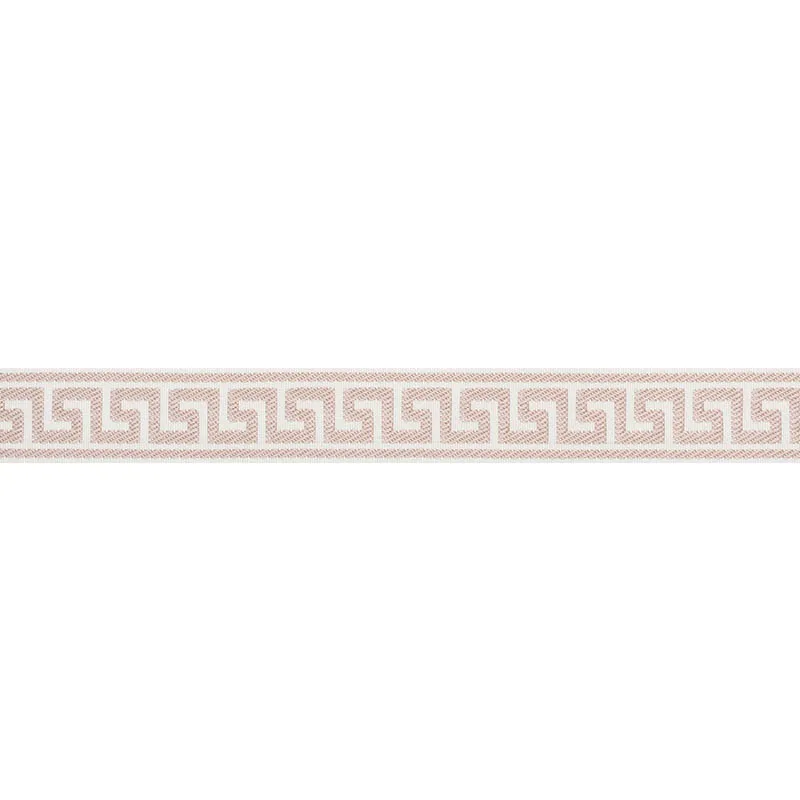 Schumacher Etienne Silk Greek Key Narrow trim in Blush (74689)
