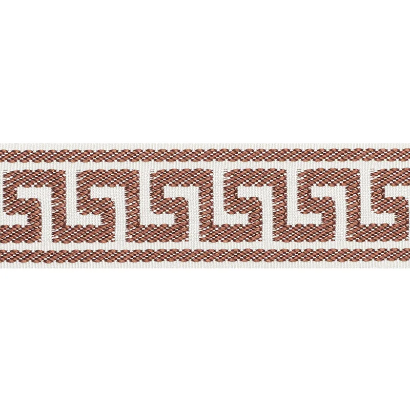Schumacher Etienne Silk Greek Key Narrow trim in Brown (74684)