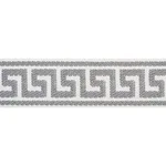 74688 | Etienne Silk Greek Key Narrow - Grey Schumacher Etienne Silk Greek Key Narrow trim in Grey (74688)